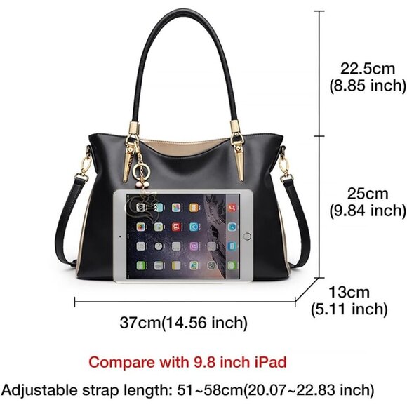 ❤️  Tote Designer Handbags for Women Genuine Leather Top handle Bags Purses - Picture 3 of 6